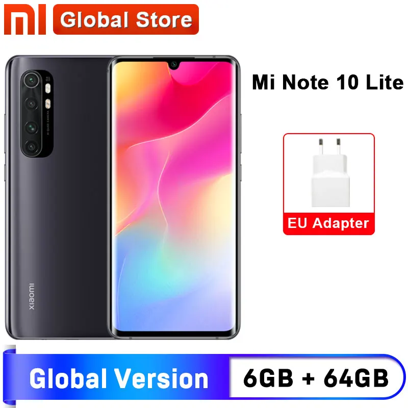В наличии глобальная версия смартфона Xiaomi Mi Note 10 Lite 6 ГБ 64 Гб Восьмиядерный Snapdragon