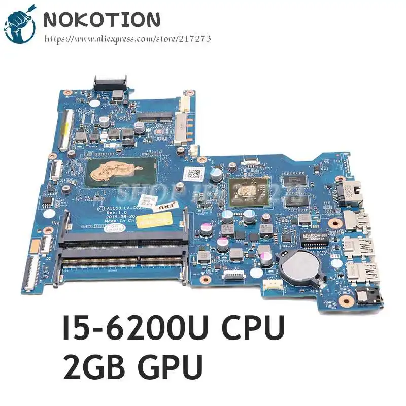 Материнская плата NOKOTION для ноутбука HP 15-AC 15-AC637TX 15 6 SR2EY I5-6200U R5 M330 ASL50 LA-C921P 828187-601