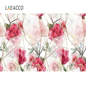 

Laeacco Blossom Flowers Pattern Golden 3D Party Decor Pattern Photo Background Photography Backdrop Photo Studio Photophone