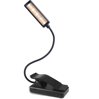 

Book Light, 9 LED USB Rechargeable Reading Light with 9-Level Warm/Cool White Brightness, Eye Care Lamp with Power Indicator, 3