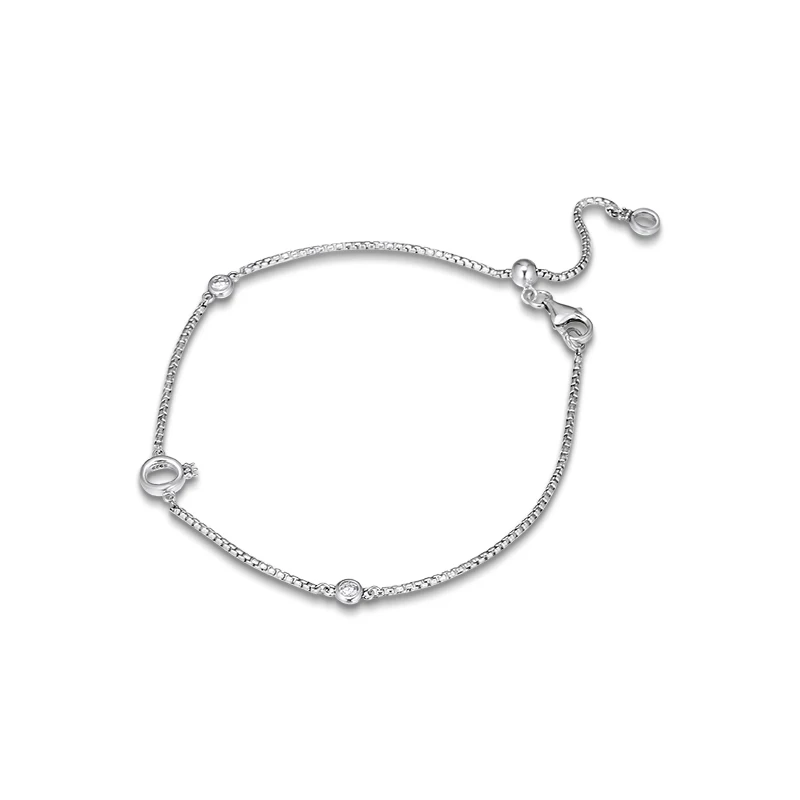 Sparkling Crown O Chain Bracelets For Woman DIY Beads& Charms Sterling Silver Fashion Jewelry Bracelets