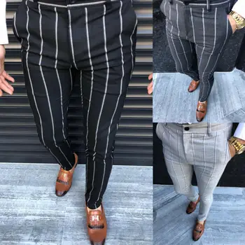 

USA Men Casual Slim Fit Skinny Business Formal Suit Dress Pants Slacks Trousers