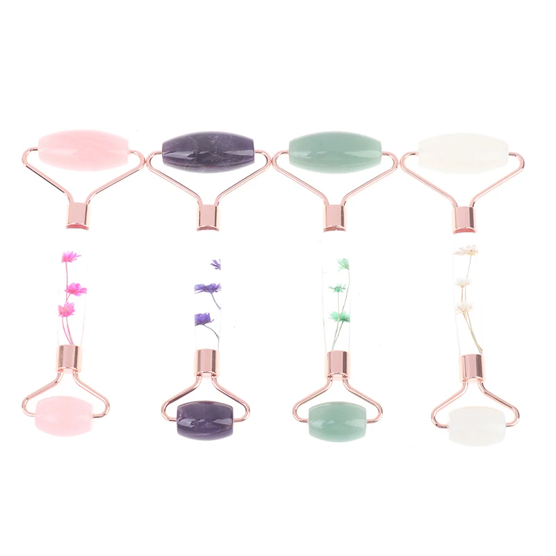 Eternal Flower Gua Sha Scraper Jade Roller Neck Body Relaxation Face Massager Guache Board Slimming Thin Lift Beauty Skin Care