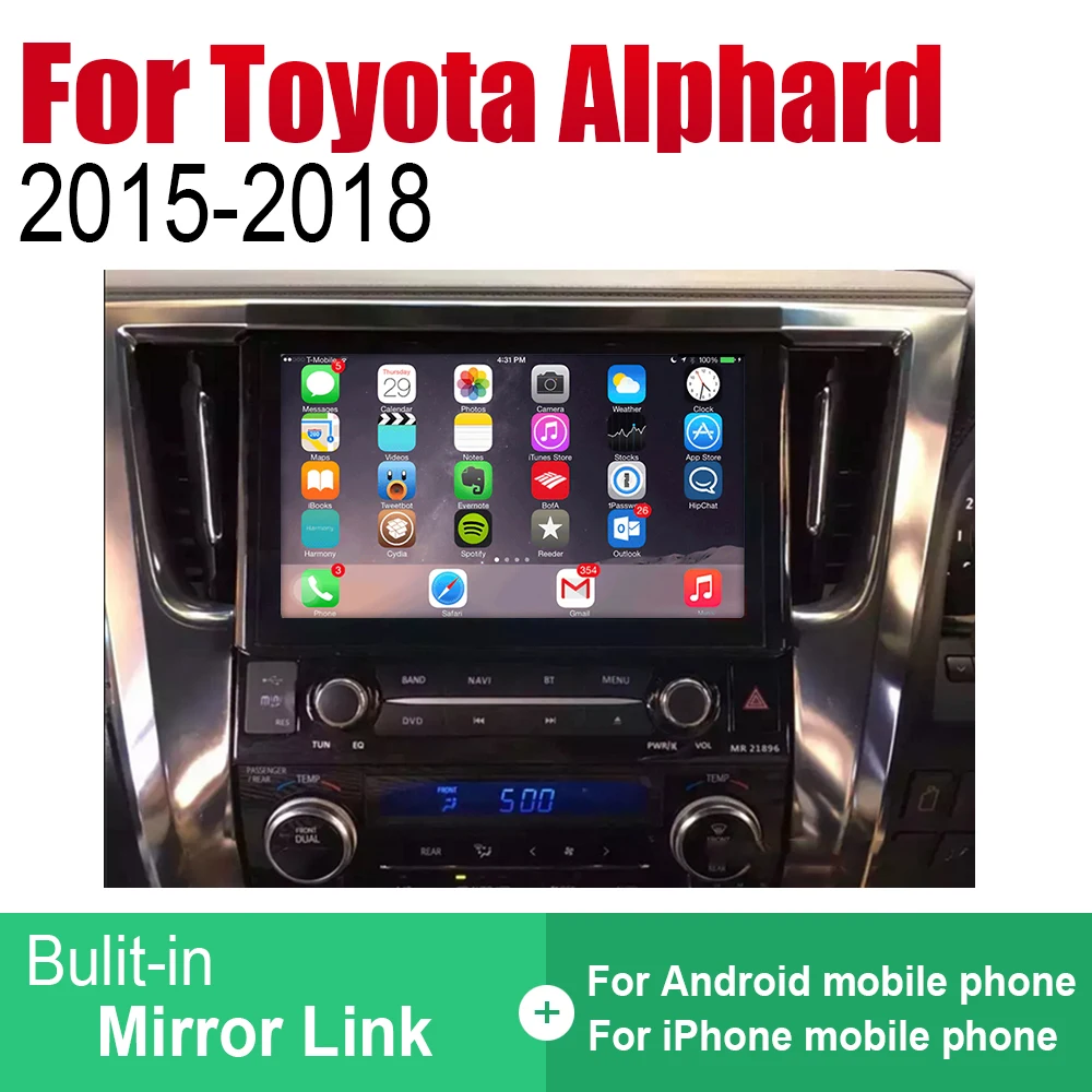 ZaiXi Авто плеер gps навигация для Toyota Alphard~ автомобильное мультимедиа андроид экран системы радио стерео