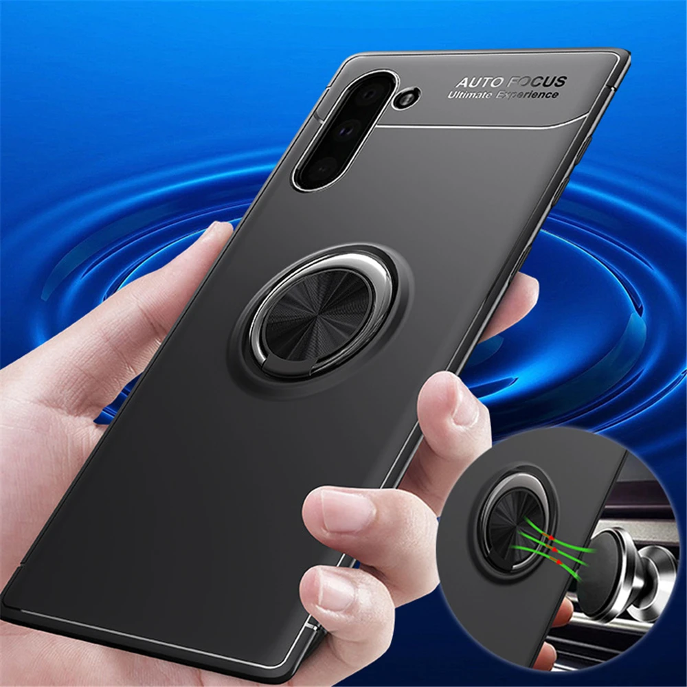 

Barcket Ring Magnetic Soft Silione Case for Sasmung Galaxy Note 10 Pro 8 9 S10 S8 S9 Plus A10 A20 A30 A40 A50 A70 Back Cover