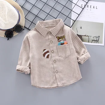 

Boys and girls cartoon shirts cotton children's shirt jacket children's wear