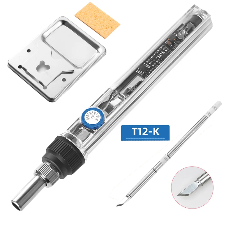 

Электрический мини-паяльник T12 75 Вт, паяльная станция с регулируемой температурой, 12-24 В постоянного тока, ручной набор «сделай сам» SH72, сварочный инструмент