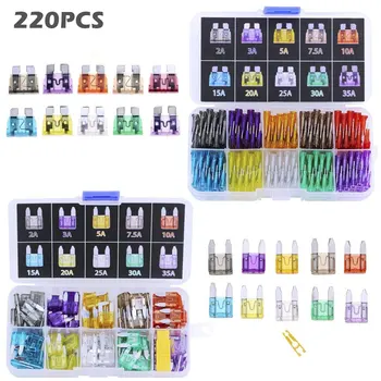 

220Pcs Car Fuse Set Auto Truck Automotive Fuse Assorted Kit Houseuse Vane Fuse Set