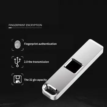

High Quality Intelligent Fingerprint Unlocking Metal U Disk Large Capacity 32G Metal U Disk Fingerprint Unlocking