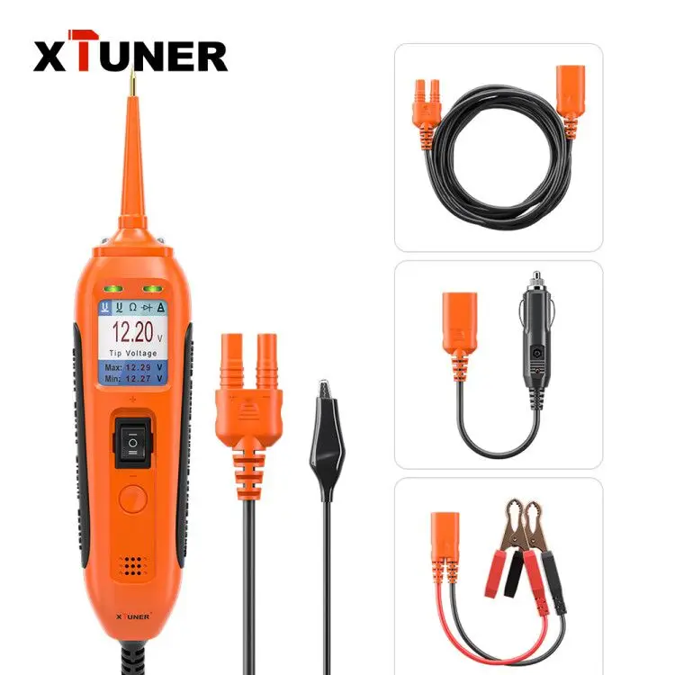 Xtuner PT101 тестером 12V/24V автомобиль Батарея Тестер DC/AC Мощность зонд электрических