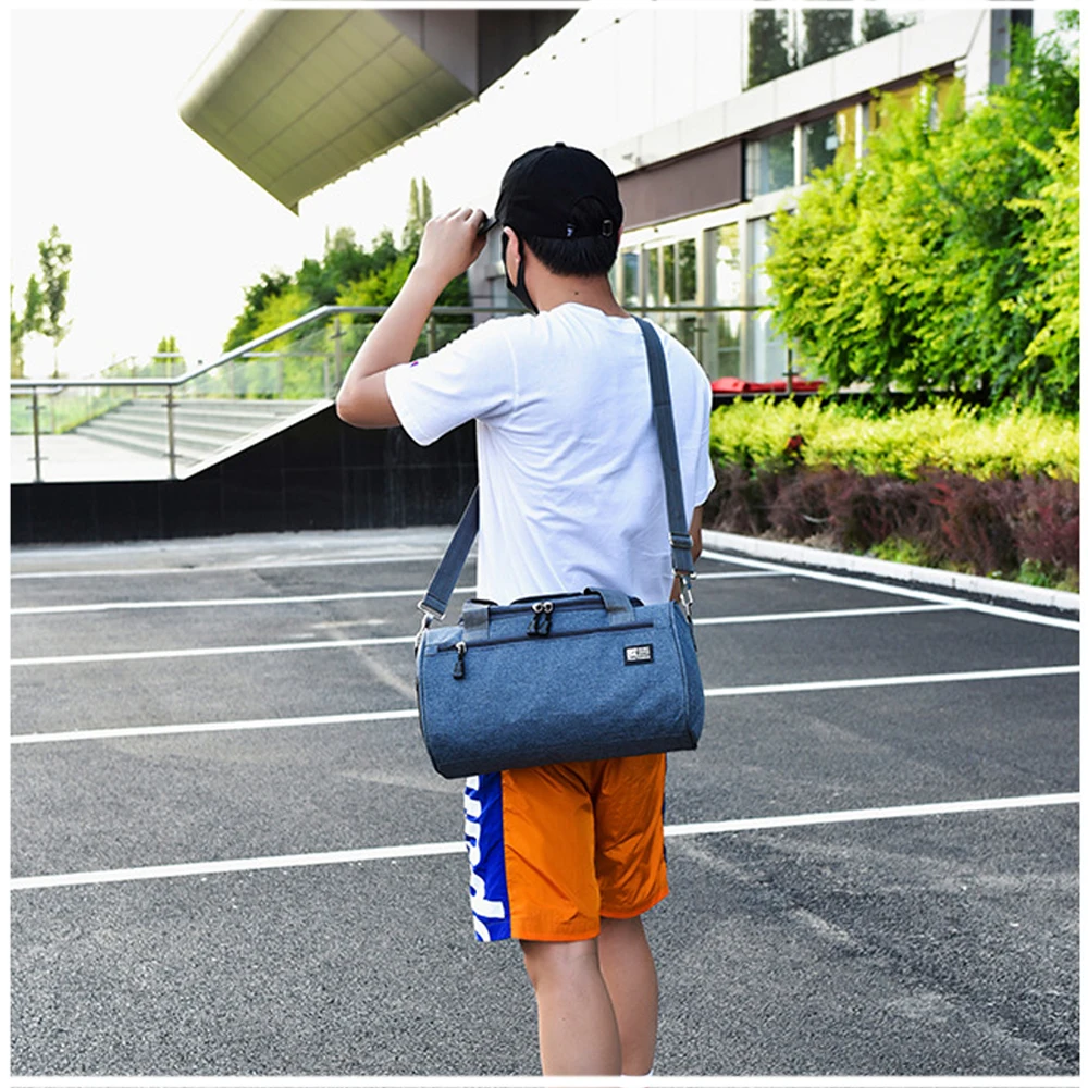 Travel Bag MARKROYAL Nylon Travel Bag Men Casual Shoulder Cylinder Sports Bag Luggage Outdoor Duffel Weekend Dropshopping