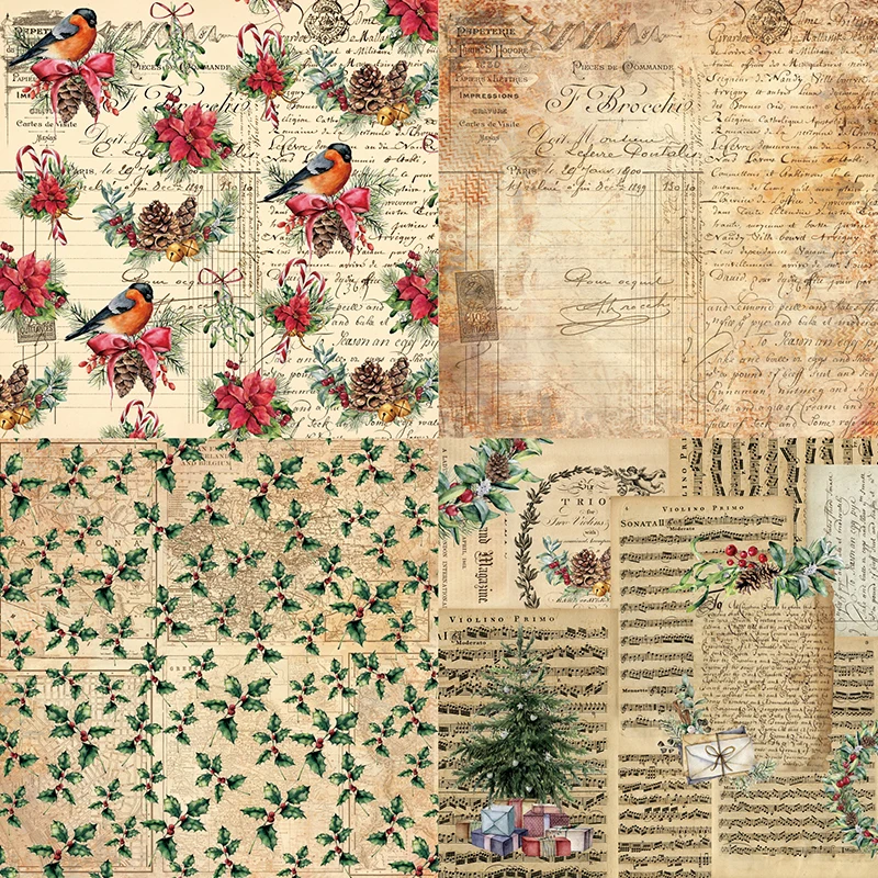 Panalisacraft 24 sheets 6"X6" christmas paper Scrapbooking patterned paper pack handmade craft craft Background pad card