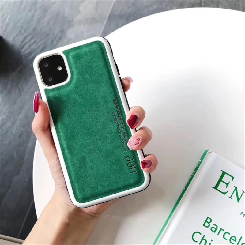 

New Leather Grain Case For iPhone 11 2019 Cases Silicone Protective Cover for iPhone 11 Pro Max 5.8inch 6.1inch 6.8inch