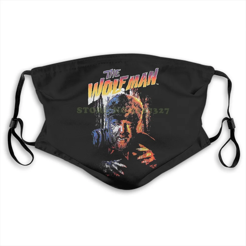 Face Mask Universal Monsters New Wolfman Anti Dust With Filter For Men Women Kids Girl Boy Teens Masks | Аксессуары для одежды