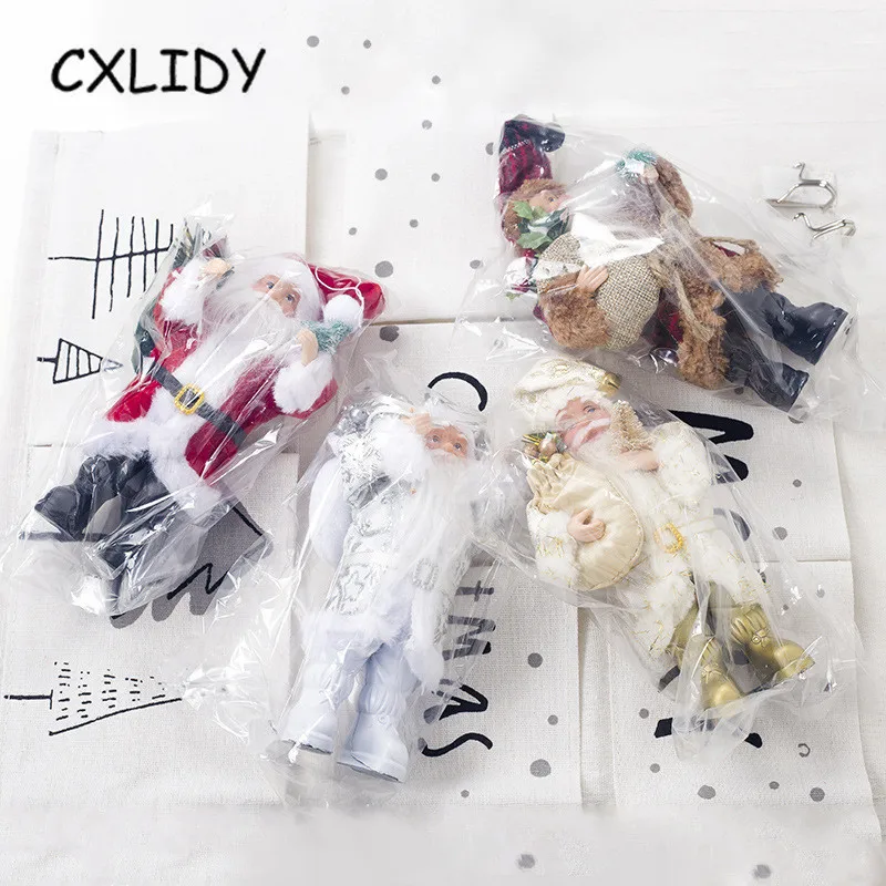 Santa Claus Doll Mini Santa Claus Doll Creative Cloth Home Decoration Ornaments Christmas Party Supplies Christmas Gifts qq177 (5)
