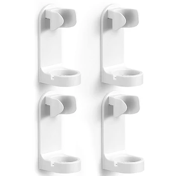 

Electric Toothbrush Holder Wall Mounted Set of 4 - Fast Drying, Save Space - Adhesive Tooth Brush Holder Make Washroom