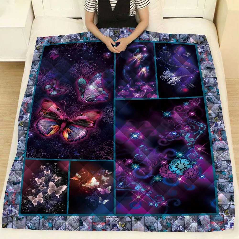 Dropshipping-3D-Printed-Butterfly-Bee-Quilt-Kids-Adult-Warm-Bedding-Blanket-for-Traveling-Picnic-Beach-Trips (2)