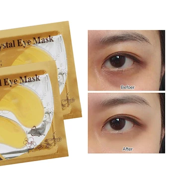 20Pcs 10Pairs Gold Collagen Crystal Eye Mask Anti Wrinkle Eye Patches Moisturizing Nourishing Anti Aging