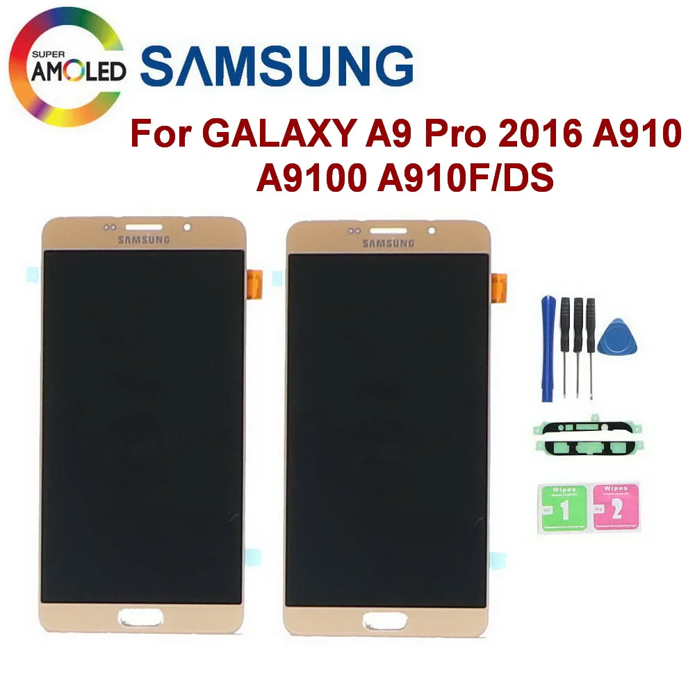 ЖК дисплей 6 0 дюйма Super AMOLED для SAMSUNG Galaxy A9 Pro 2016 A910 A9100 A910F/DS сенсорный экран