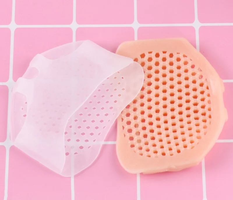 Silicone Forefoot Insoles for Women High Heel Shoes Breathable Health Care Relief Pain Half Pads Toes Inserts Honeycomb Forefoot