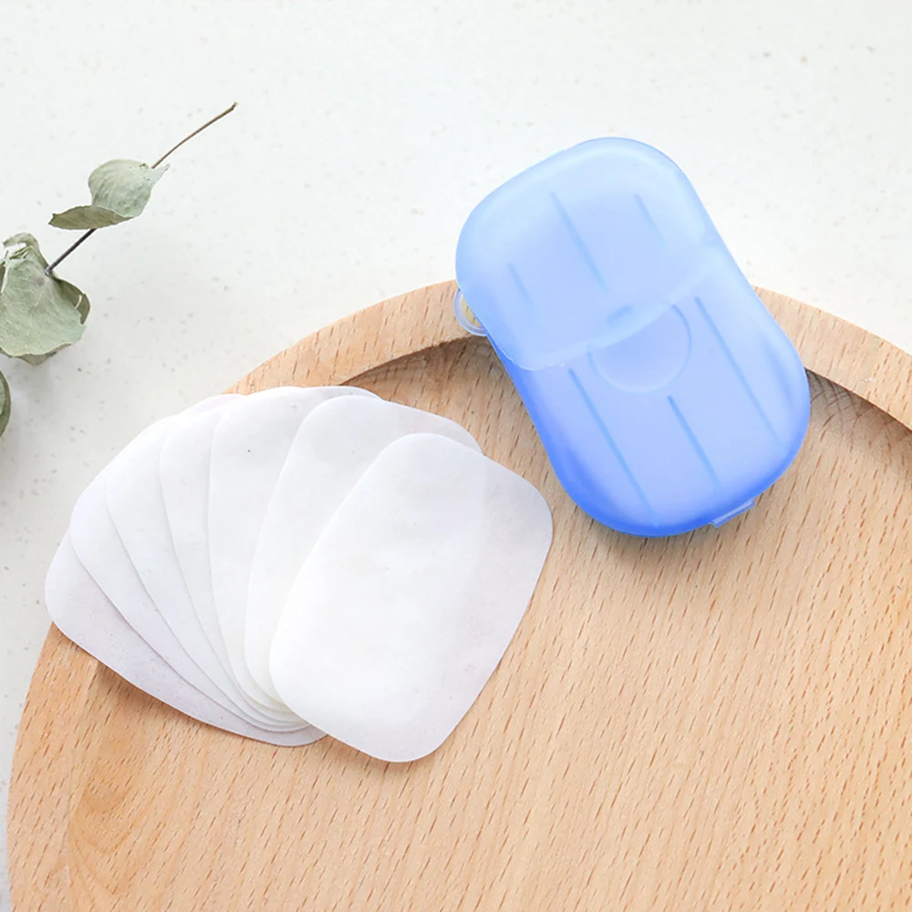 20 шт. дорожные портативные одноразовые мыльные таблетки с контейнером для