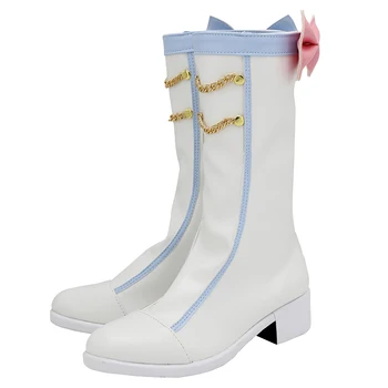 

VOCALOID Hatsune Miku Cosplay Boots Snow MIKU Anime Shoes Low heel High Boots Long Boots
