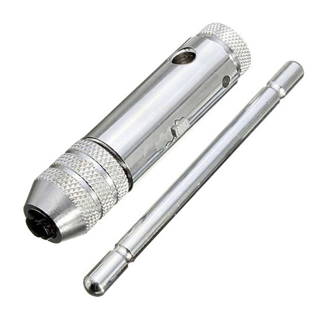 Регулируемый 3-8 мм Т-образная ручка трещотка кран ключ с M3-M8 машина винт Резьба Метрическая вилка кран машинист инструмент#734