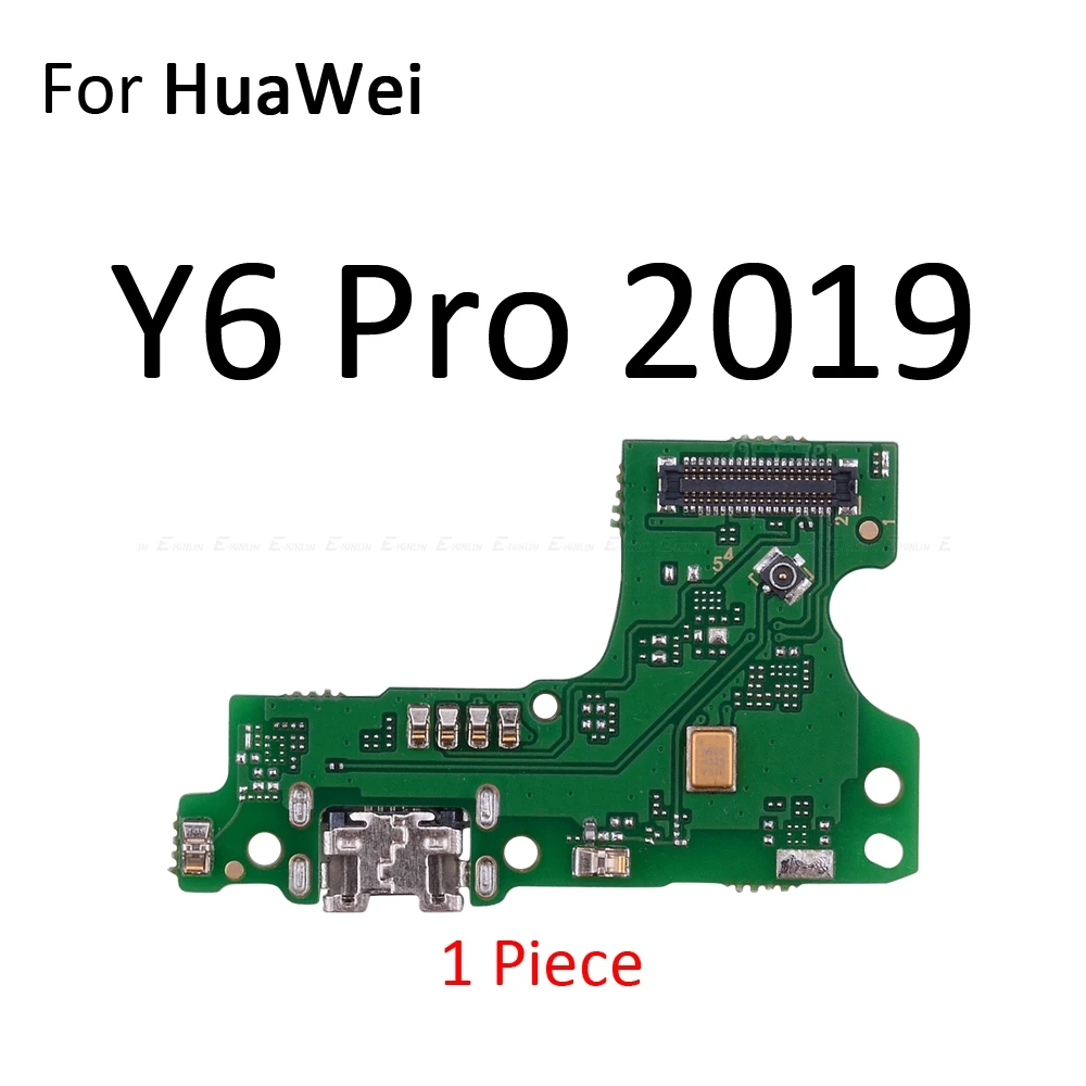 Разъем для зарядки питания, док-плата с микрофоном и гибким кабелем для HuaWei Y9 Y7 Y6 Pro Y5 Prime GR5 - Цвет: For Y6 Pro 2019