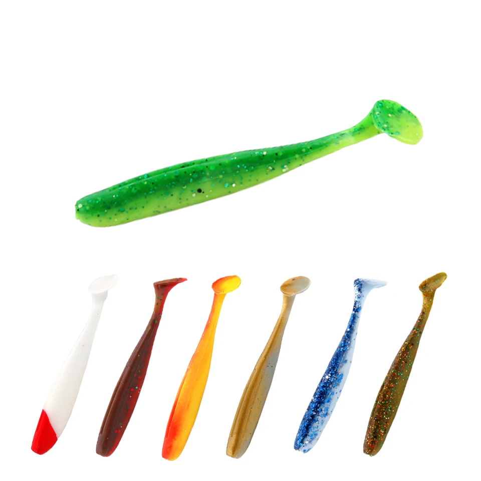 6pcs Silicone Fishing Lure Super Soft Bait 70mm 90mm 2g 4g Scent