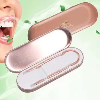 

Stainless Steel Tongue Scraper Cleaner Fresh Breath Keeper Oral Hygiene Whitening Care Tools with Box Stainless steel scraper,