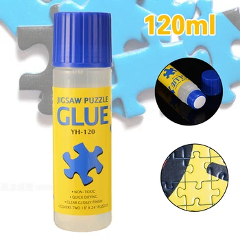 

120ml Safe Clear Glue Stick Papers Jigsaw Puzzle Conserver Glue Tool Non-Toxic Self Apply Fast Dry for Puzzle Hobbyist Collector