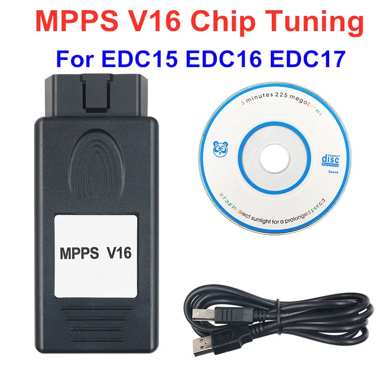 Лучшее качество MPPS V16 ЭБУ чип Тюнинг MPPS V16 для EDC15 EDC16 контрольная чтения и записи памяти CAN мигающий указатель Remapper