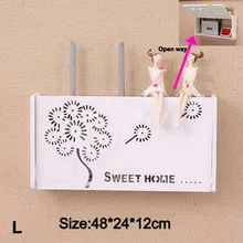  Large Wireless Wifi Router Storage Box PVC panel Shelf Wall Hanging Plug Board Bracket Cable Storage Organizer Home  Decor 