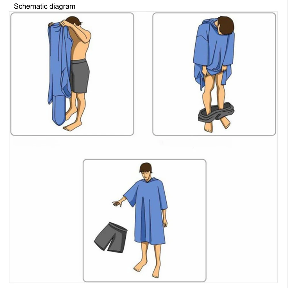 Microfiber Fabric Adult Bath Towels Surf Poncho Beach Towel Changing Bathrobe Cloaks Hooded Swimming Pool Gym Fitness Bath Towel
