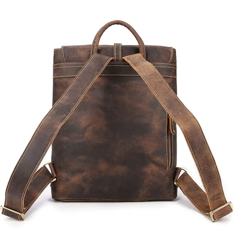 Men's Crazy Horse Leather Backpacks 