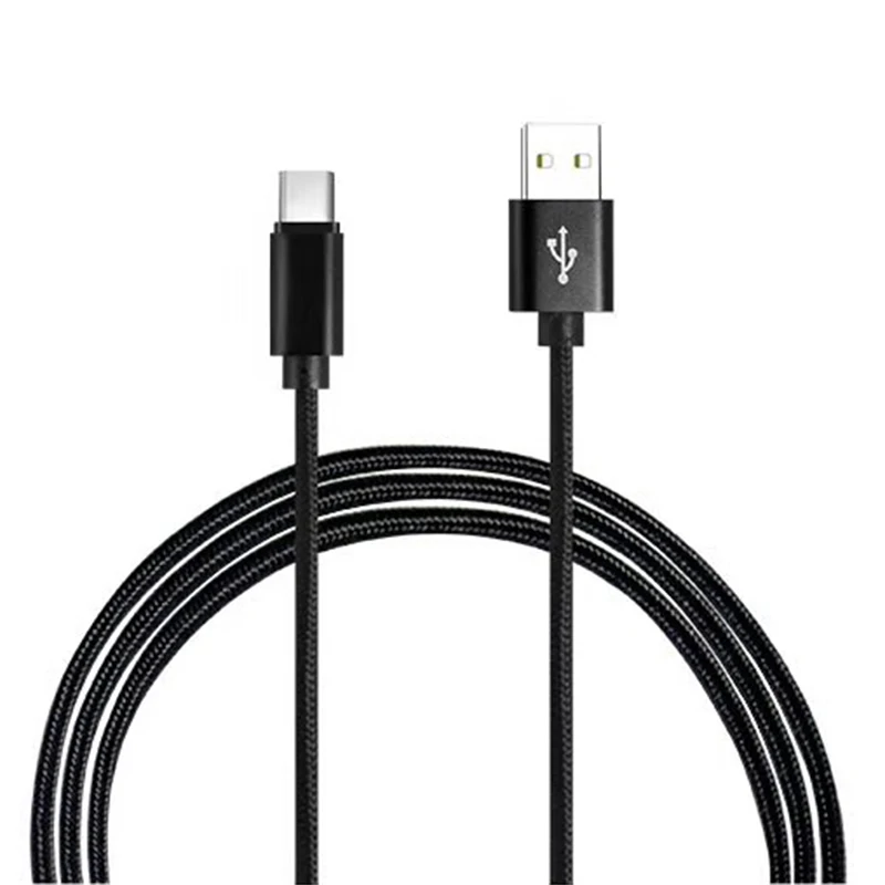 Красивый нейлоновый плетеный кабель usb type-C 1 м 2 м 3M кабель USB C для быстрой зарядки и синхронизации данных для samsung S10 Xiaomi mi9 mi8 huawei type-c - Цвет: Черный