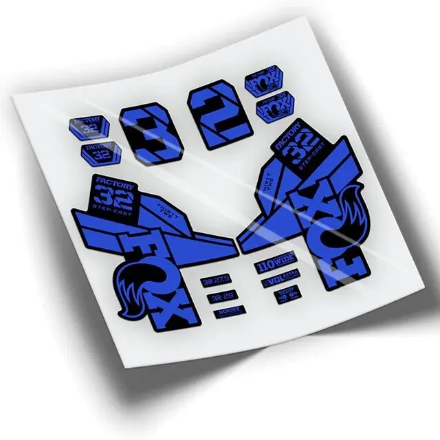 FOX 32 FACTORY SC 2021 various colors bicycle fork stickers Bright Blue