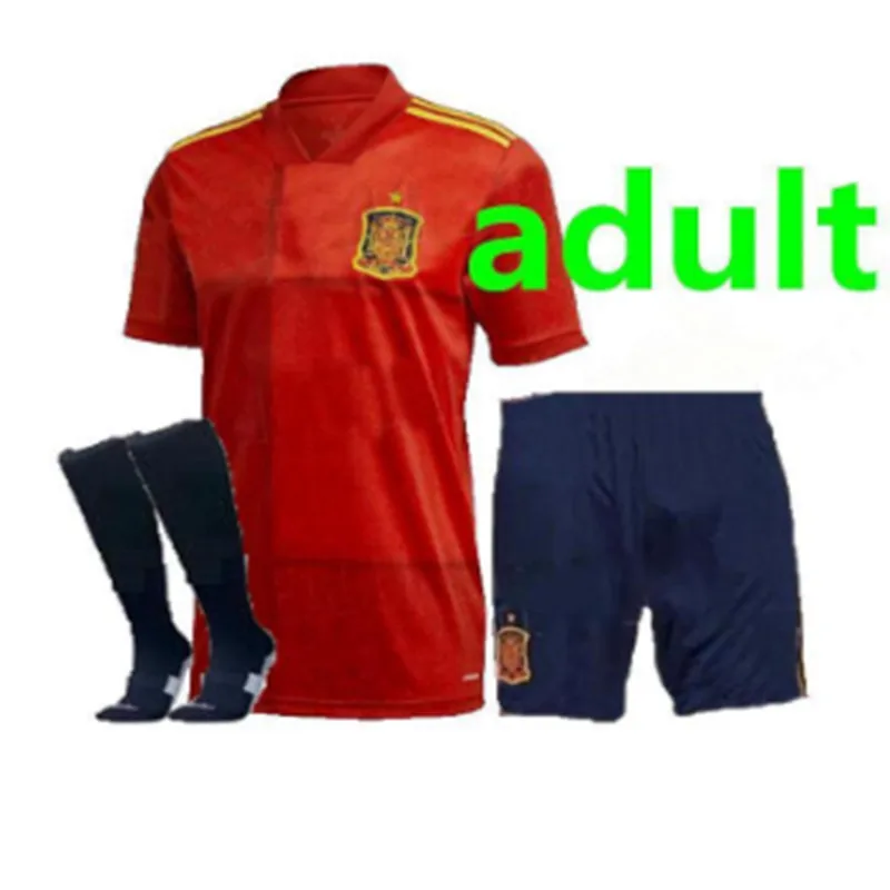 Spanish soccer jerseys PIQUE SERGIO A.INIESTA MORATA KOKE RAMOS ASENSIO SILVA ISCO adult kit+ socks jersey - Color: shirt