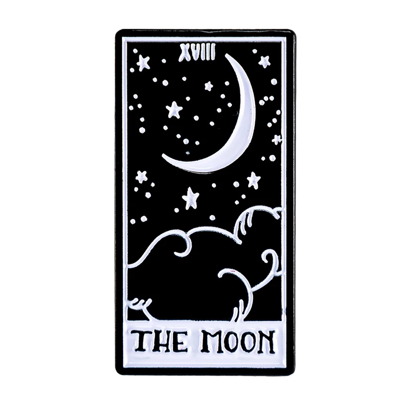 The Moon Tarot Card Enamel Pin