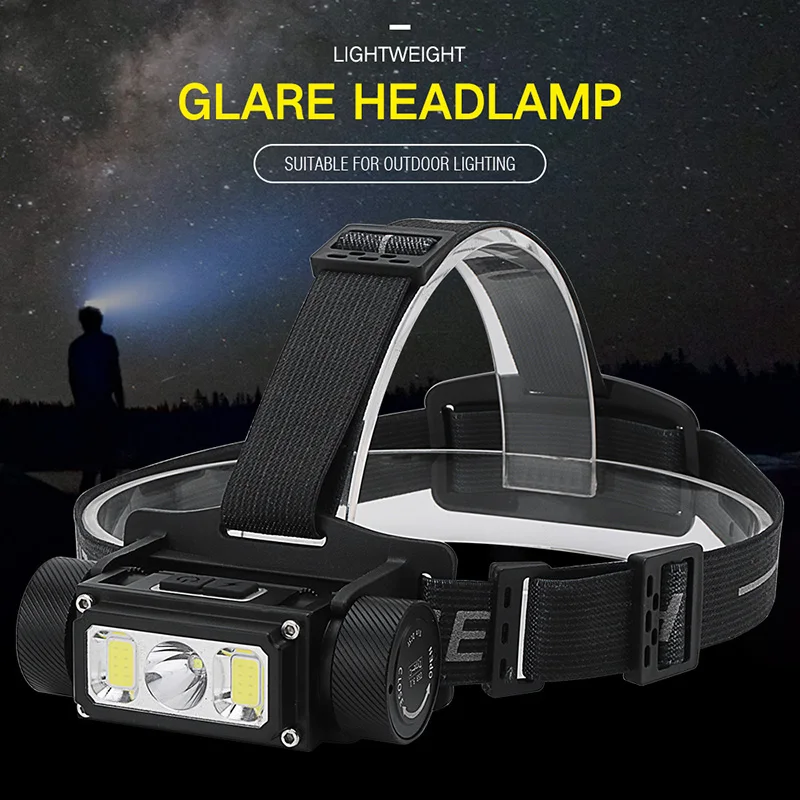 New Boruit B40 1200LM LED Head Flashlight L2 COB LED Headlamp 18650 21700 Water proof Camping Fishing Led Head Lamp