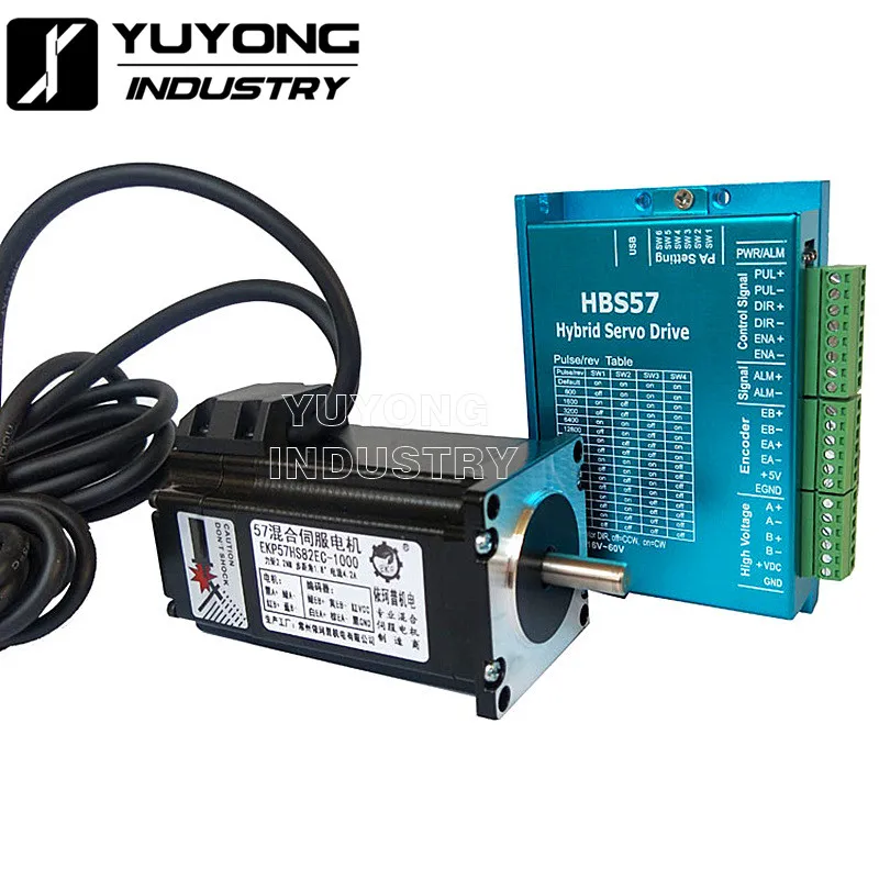 NEMA23 57 мм DC16-70V HBS57 замкнутый контур Hybird кодер шаговый двигатель привод комплект сервомотор для ЧПУ мельница гравировальный станок