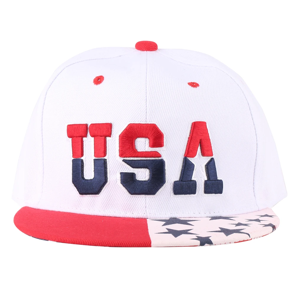 Хип хоп США буквы вышивка шапки черный белый Мода Хлопок Уличная кепки с