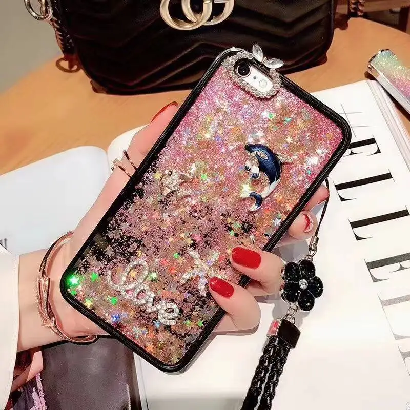 Кролик чехол со стразами и блестками для iPhone 11 Pro Max чехол Блестящий с жидкостью зыбучие пески чехол для iPhone X XS MAX XR 7 8 6 6S Plus Coque