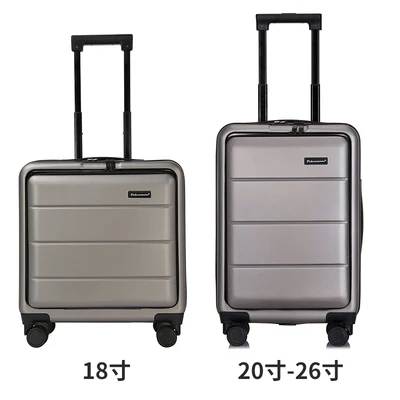 Передний боковой Карманный чемодан на колесиках, универсальный чемодан на колесиках для деловых поездок, сумка для компьютера, модная сумка на колесиках - Цвет: Gold