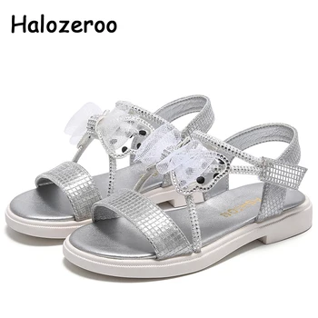 

Summer Kids Bow Princess Sandals Baby Girls Rhinestone Sandals Children Soft Black Shoes Brand Beach Sandals Dress Shoes 2020