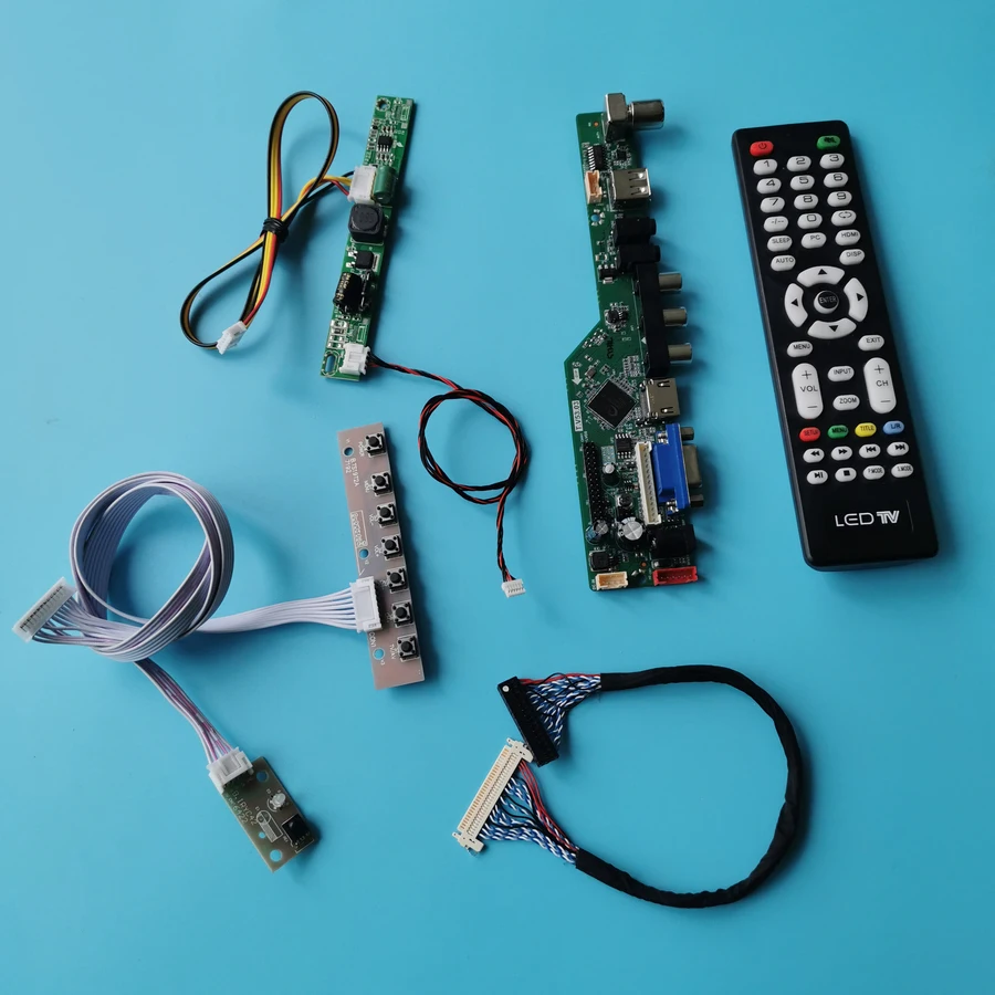 Плата контроллера WLDE для DV215FHM/HM215WU1/HM236WU1/MT207FHM 30 контактов LVDS 60 Гц матрица