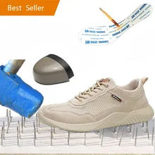 BDCAT выставка модная защитная обувь Мужская дышащая сетка анти-разбивание пирсинг легкий стальной носок носить место работы обувь