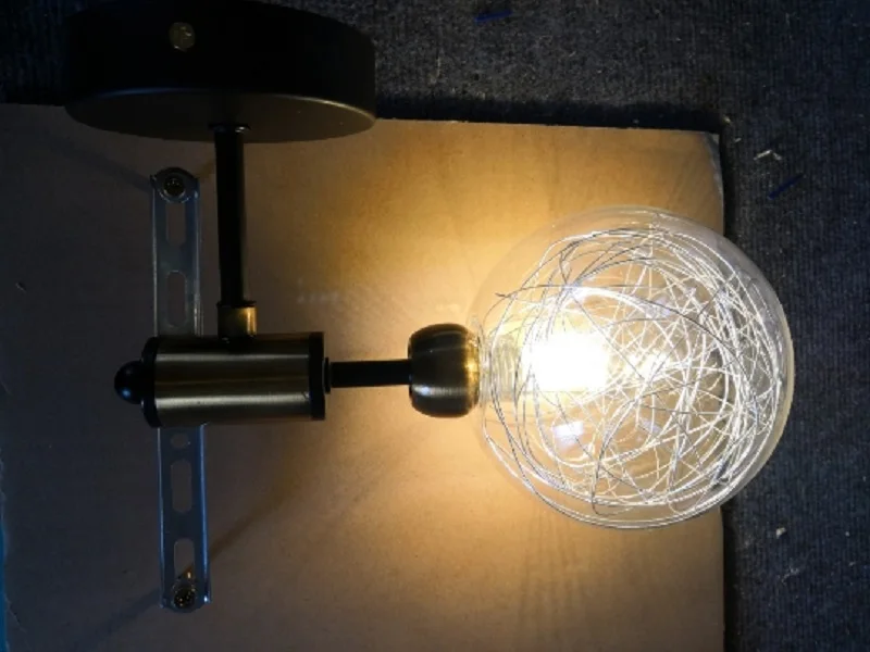 LukLoy Nordic Modern Wall Lamp For Living Room LED Glass Ball Light Globe Wall Sconce Light Fixtures Restaurant Aisle Light