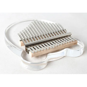 

17 Key Clear Kalimba Thumb Piano Instrument w/ Case and Tune Hammer for Kids