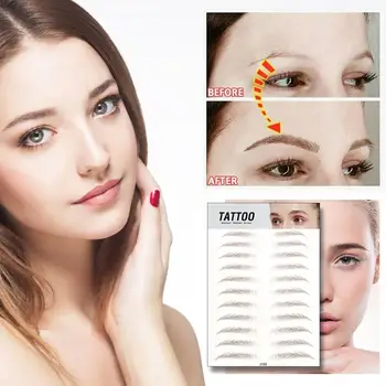 

4D Hair-Like Authentic Eyebrows Grooming Brow Stickers Tattoo False Eyebrows Water-based Brow Stickers False Eyebrows TSLM1